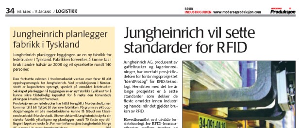 Artikel aus Moderne Produksjon